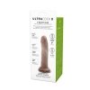 Karmelowy penis dildo na przyssawce bez jąder  20 cm