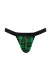 Sexy majtki męskie jockstrapy zielona krata Magic jock strap L