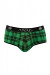 Sexy bokserki męskie jockstrapy zielona krata Magic jock bikini XL