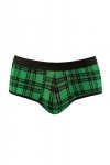 Sexy bokserki męskie jockstrapy zielona krata Magic jock bikini XXL