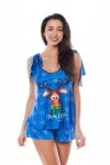 Damska piżama z reniferem Aster Set X-mas niebieska L/XL