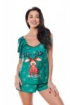 Damska piżama z reniferem Aster Set X-mas zielona XXL/XXXL