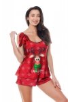 Damska piżama z reniferem Aster Set X-mas czerwona L/XL