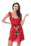 Damska halka koszulka Aster Chemise X-mas z reniferem czerwona L/XL