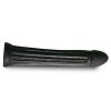 Ogromne czarne dildo sztuczny penis z rowkami 31.5 cm