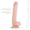 Duże żylaste dildo z jądrami na przyssawce penetrator 27,5 cm