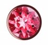 Złoty korek analny mały z kryształem Ruby Shine S 
