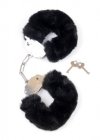Kajdanki czarne  Fetish B - Series- Furry Cuffs Black 