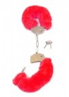 Kajdanki fetish boss series- furry cuffs red