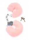 Kajdanki fetish boss series- furry cuffs light pink