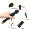 Stymulator silicone massager black usb 6 vibration