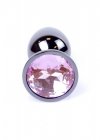 Korek analny z kryształem Jewellery Dark Silver PLUG- Rose