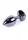 Korek analny z kryształem Jewellery Dark Silver PLUG- Red