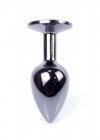 Korek analny z kryształem Jewellery Dark Silver PLUG- Green