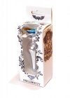 Korek analny z kryształem Jewellery Silver BUTT PLUG- Light Blue