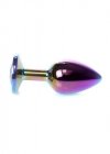 Gustowny korek analny klasyczny zatyczka plug z diamentem multicolor