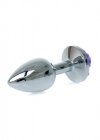 Plug jewellery silver plug rose- purple