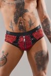 Męskie rozpinane majtki chippendales z zamkiem - XL