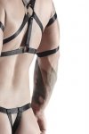 Męski komplet z gumy: t-shirt z ozdobami z tyłu i przodu, 2 pack stringi L/XL