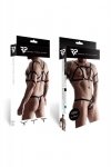 Męski  komplet z gumy: t-shirt z ozdobami z tyłu i przodu, 2 pack stringi S/M