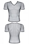 Męski  t-shirt z elastycznej siatki w serek L