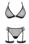 Bielizna LadyX Adora XL  - biustonosz, stringi, podwiązki