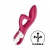 Wibrator z masażerem łechtaczki Satisfyer Embrace me bordowy