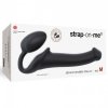 Dopochwowy Strapon dildo jajeczko podwójna przyjemność czarny 18 cm