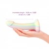 Nietuzinkowy penis dildo o mieniących się kolorach  15 cm