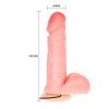 Wibrujące dildo na przyssawce z pilotem baile 19,5 cm