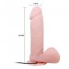 Naturalne dildo z wibracjami na przyssawce z pilotem 24 cm