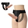 Podwójny strapon obustronny dildo na uprzęży 18 + 15cm