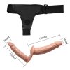 Podwójny strapon obustronny dildo na uprzęży 18 + 15cm