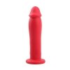 Czerwony wibrator penis dildo z przyssawką Real Burst 18,5cm