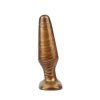 Korek analny dildo na przyssawce złoty