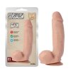 Jak prawdziwy penis dildo z jądrami na przyssawce   21 cm
