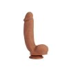 Jak prawdziwy penis dildo z jądrami na przyssawce  21 cm