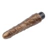 Realistyczne stożkowe dildo wibrujące złote 23 cm