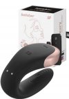 Satisfyer Double Love z pilotem dla par czarny