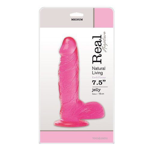 Doskonałe dildo naturalne z jądrami  19 cm