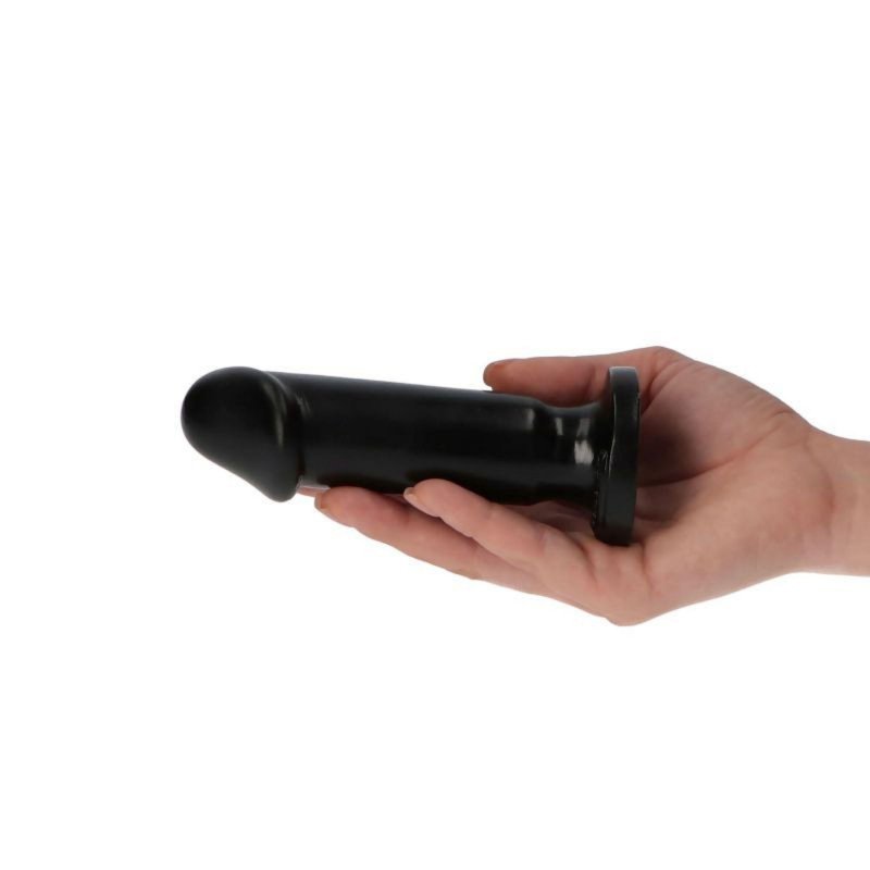 Dildo analne korek na przyssawce czarny 10 cm