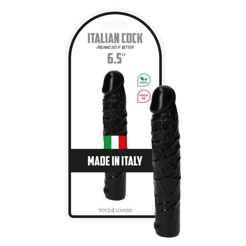 Realistyczne żylaste dildo analne czarne 16,5 cm