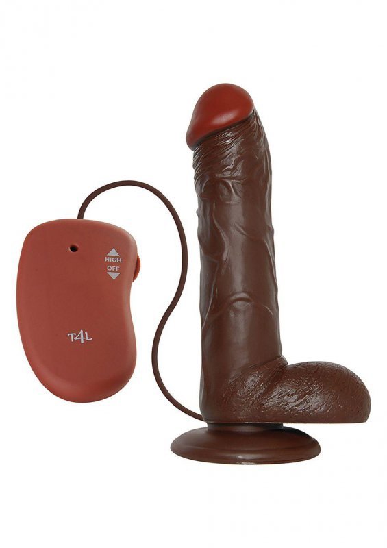 Naturalny wibrator na przyssawce z pilotem brązowy 28 cm