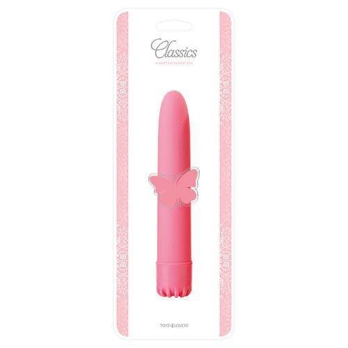 Gustowny gładki wibrator klasyczny różowy 20 cm