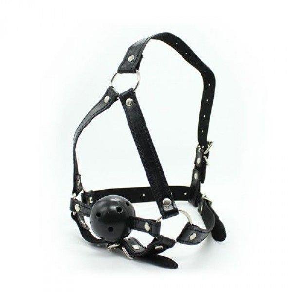 Knebel Imbracatura Viso con morso Head Harness+Ball Gag