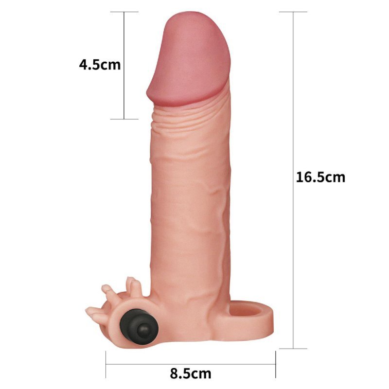 Przedłużka penisa Pleasure X Tender Vibrating Penis Sleeve +5cm
