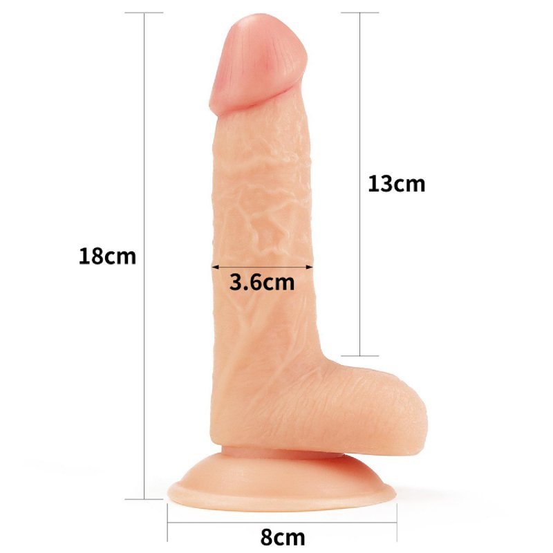 Ultra miękkie dildo The Ultra Soft Dude 17cm