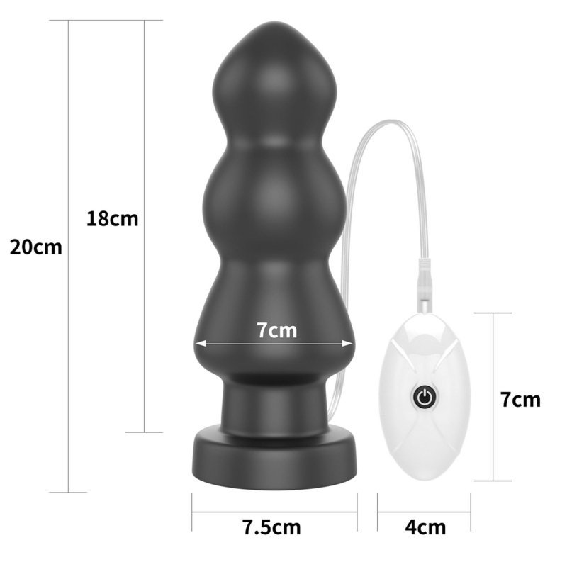 Korek analny wielki z wibracją pilot King Sized Anal Rigger 19cm