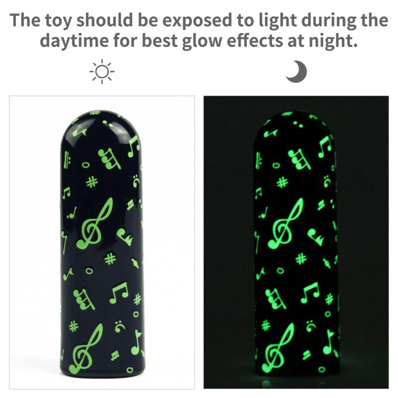 Rechargeable glow-in-the-dark music massager
