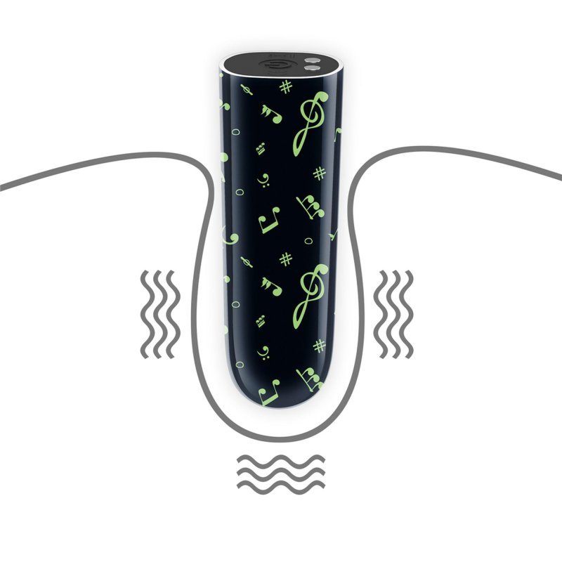 Rechargeable glow-in-the-dark music massager